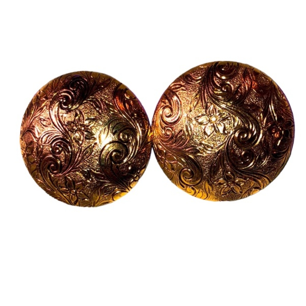 Circular Large Gold Earrings